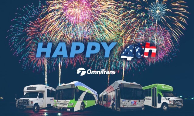 Omnitrans Buses Not in Service July 4, 2020