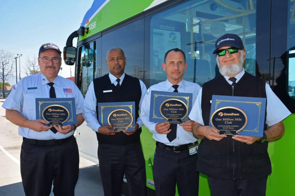 Coach Operators Receive Awards for Safe Driving Record