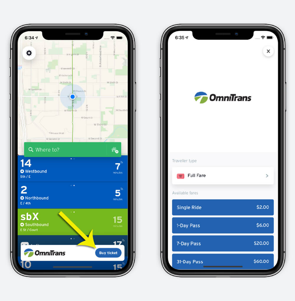 Omnitrans mobile fare now available on the Transit app!