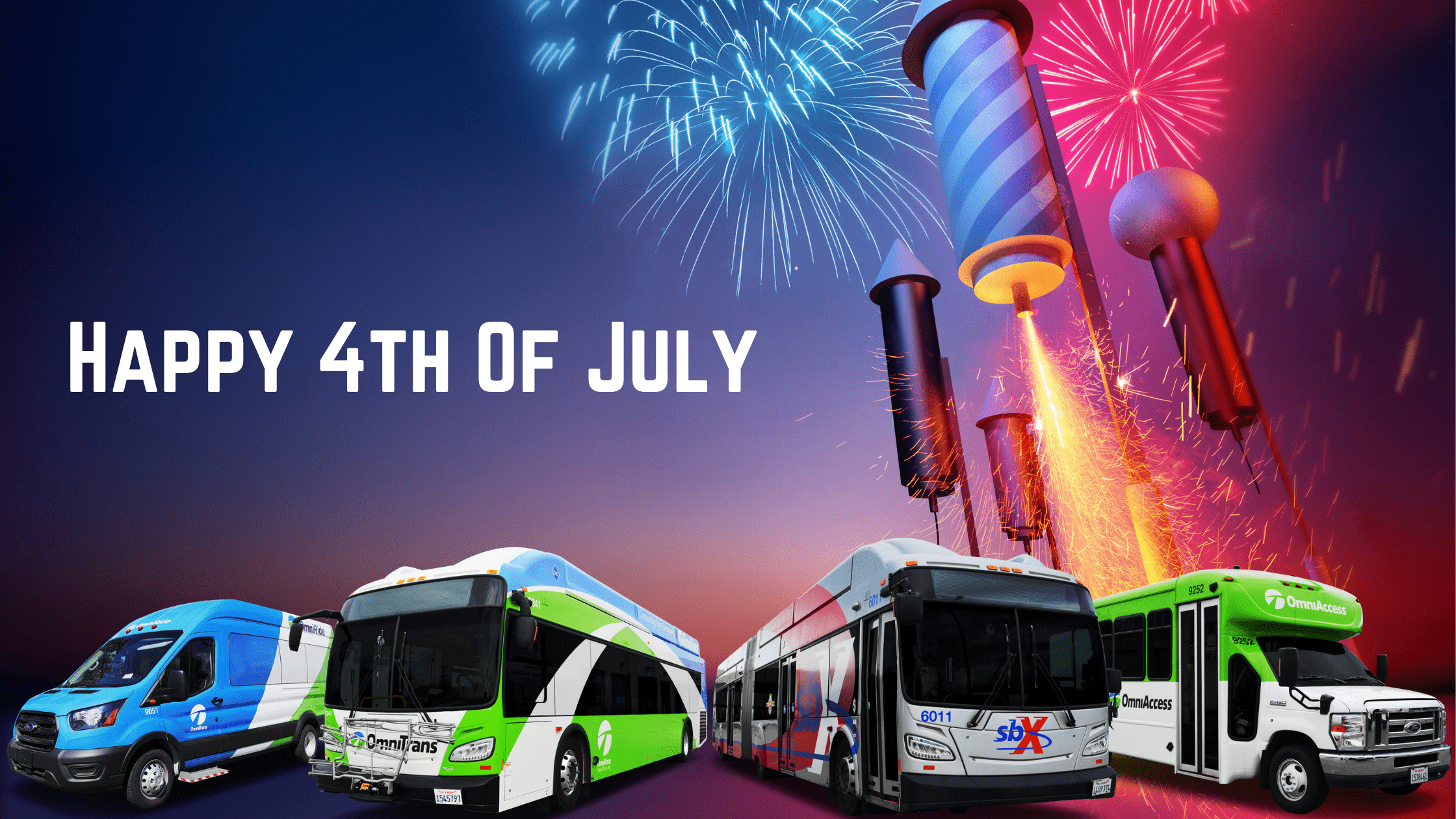 No Bus Service on July 4, 2021